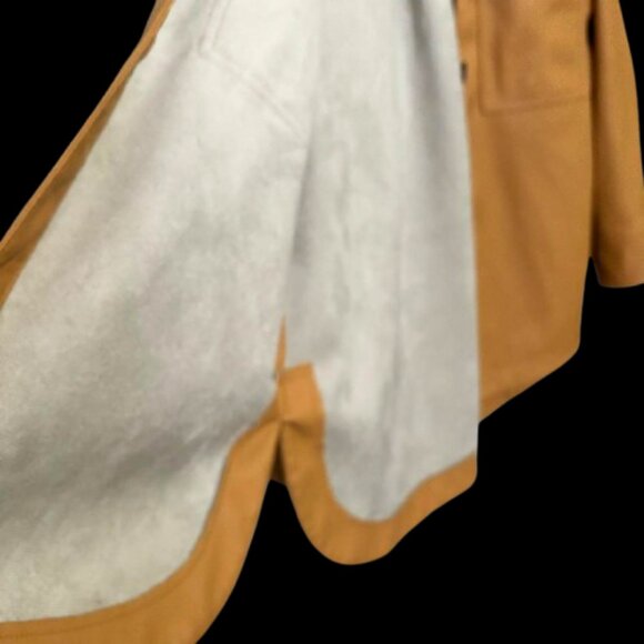 Anthropologie Maeve Faux Leather Camel/Tan Oversized Jacket Shirt NWOT - Picture 14 of 16